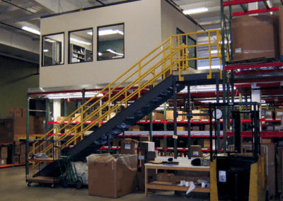 mezzanine inplant office with stairs